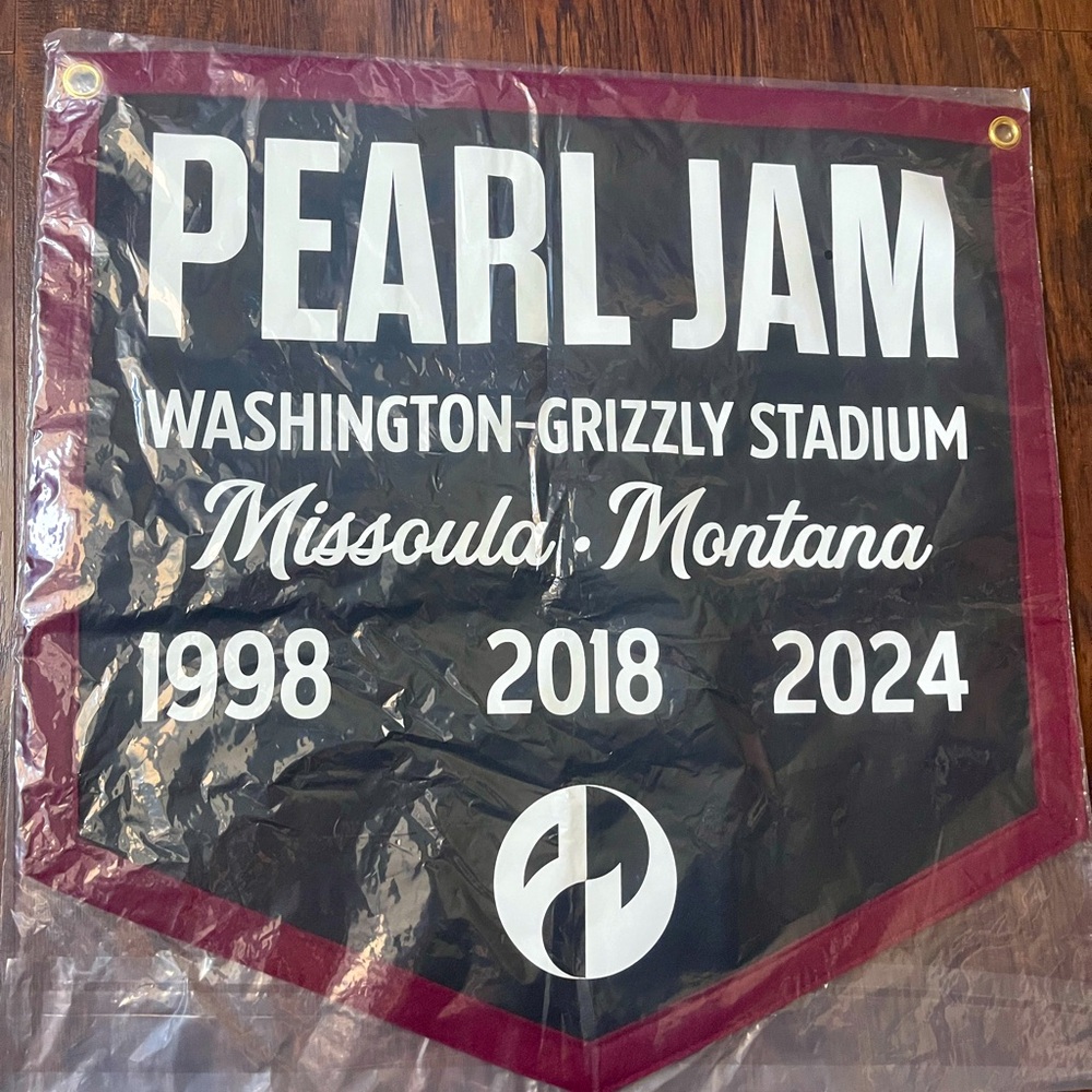 Pearl Jam 2024 Missoula MT felt banner